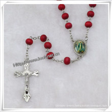 Religious Wooden Beads Rosary, Catholic Beads Rosaries (IO-cr338)